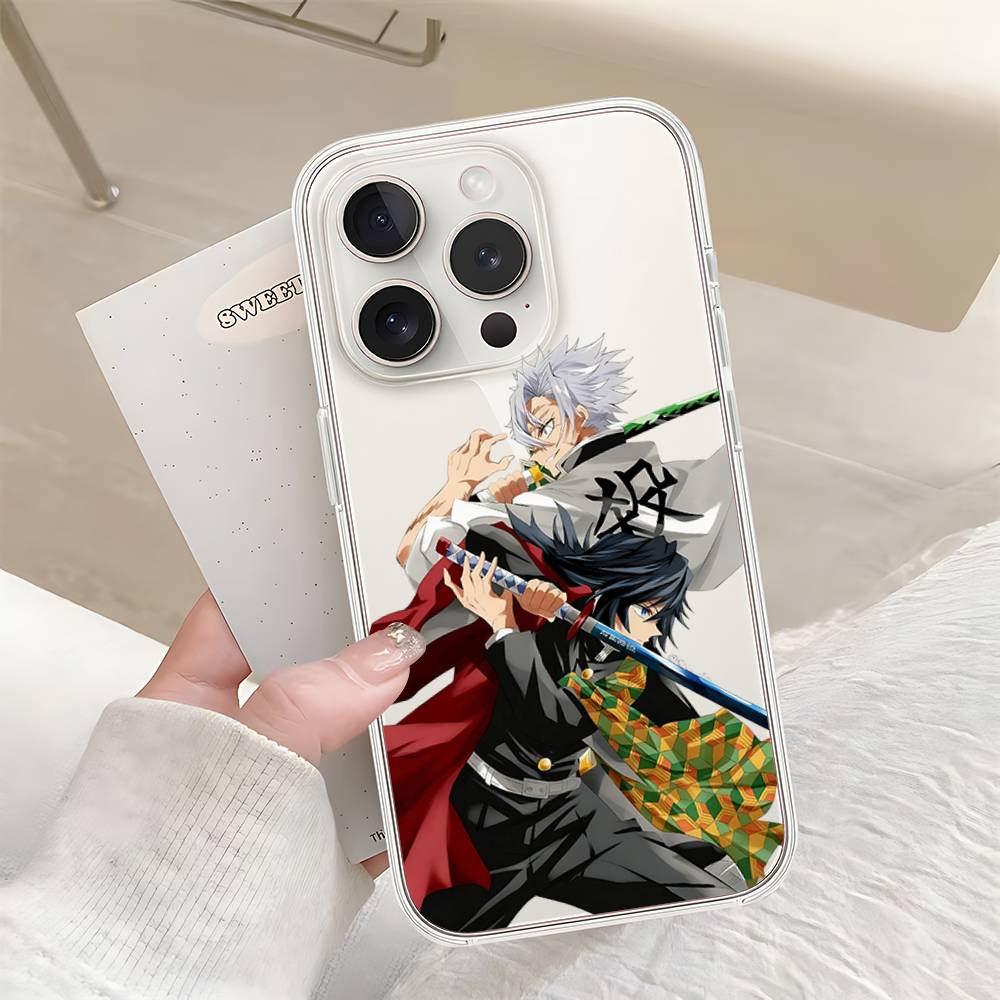 

S-Sanemis G-Giyuus Phone Case For IPhone 17 16 15 14 Plus 13 12 11 Pro Max Phone Back Cover Transparen iphone16