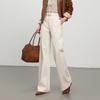 Retro Wide-Leg Women's Jeans with Belt - Floor-Length, Simple, Versatile Korean Style