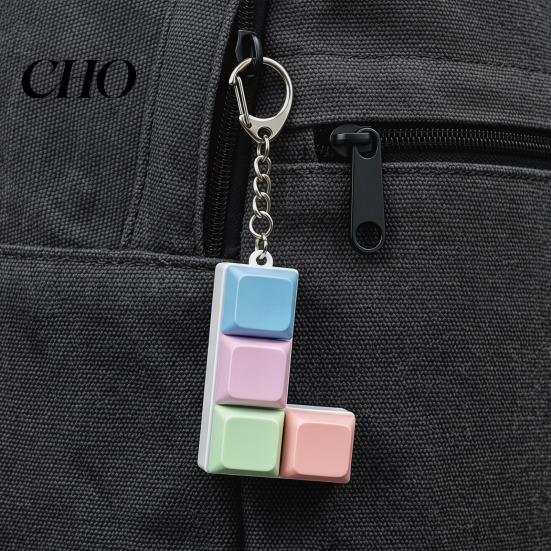 Creative Keyboard Fidget Colorful Toys Mechanical Button Clicker Keychain Stress Relief Decompress Toy for Adults Work Anxiety Study