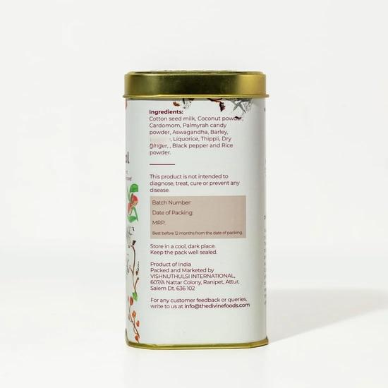 The Divine Foods Paruthi Paal Cotton Seed Latte Mix | Cold-Pressed | Antioxidant-Rich | Supports Heart Health & Cholesterol| 250g