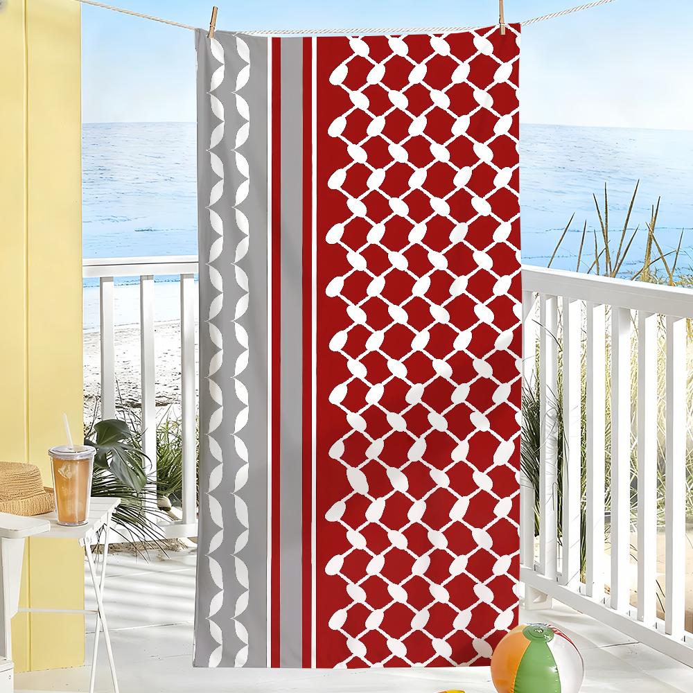 Palästina Keffiyeh Arabisches Schal Handtuch Weich Pool Geschenk Für Reise Fitnessstudio Dusche Camping Schnelltrocknend Sport Große Strandhandtücher