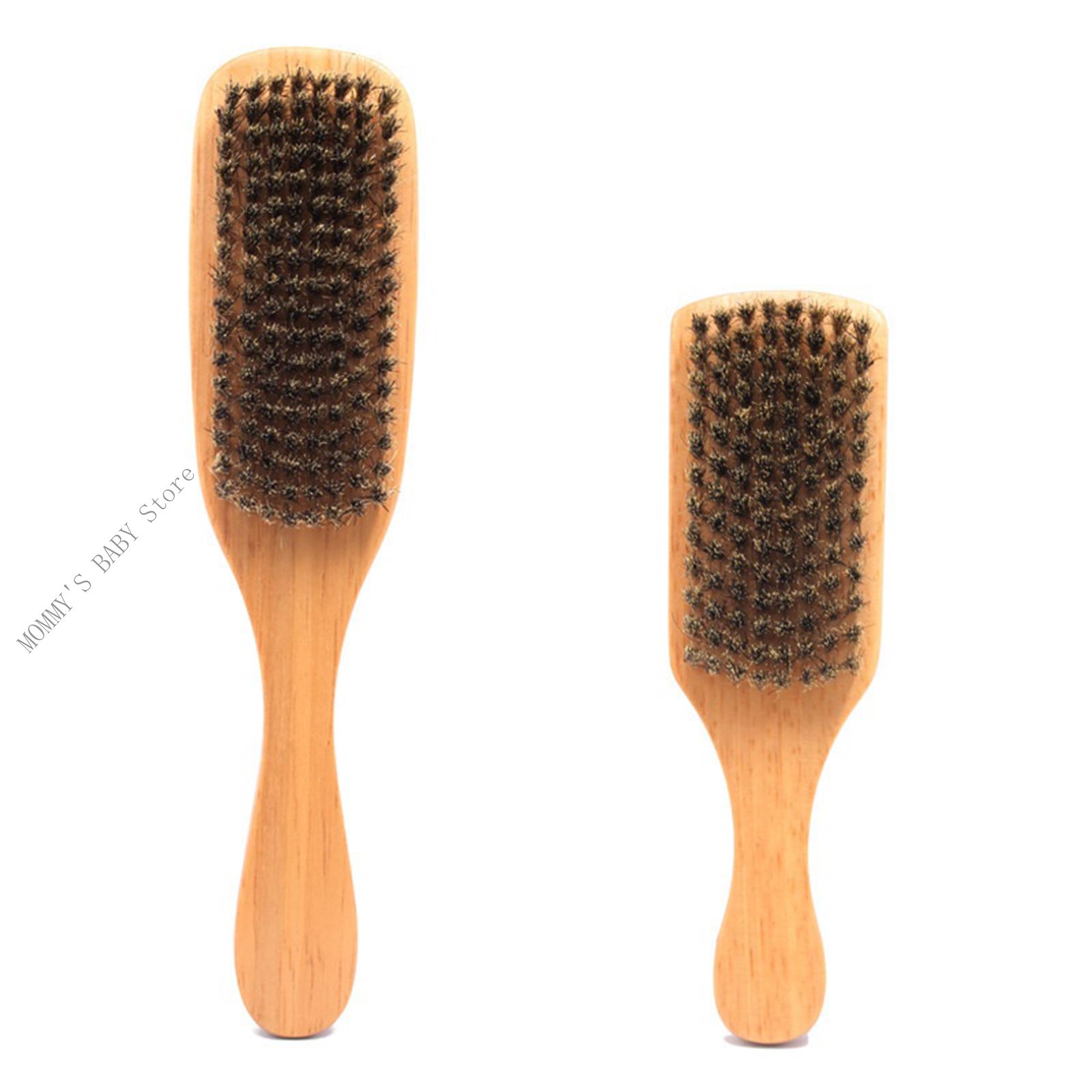 Hair Brush for Smoothing Ponytail, Soft Boar Bristle Styling Border Control Brush for Sleek Hair, Teasing Hair Brush for Men Wom
