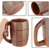 Handmade Wooden Barrel-shaped Beer Mugs, Classical Wooden Wine Mugs, Natural And Environmentally Friendly