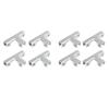 Pack Of 4 Aluminum T Shaped Clips T Clamp Connectors T Shape Fasteners Simple Installs for Plant Box Divider Connections