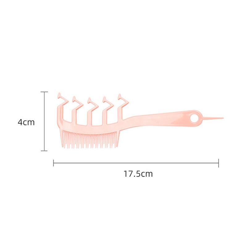3-in-1 Haarkamm Z-förmig Breit gezahnter Toupierkamm Feinzahniger Entwirrungs- und Knotenlösekamm Haarscheitelkamm mit Spitzenteil