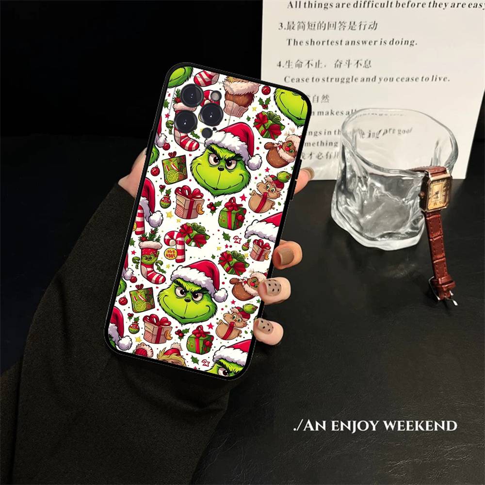 C-Christmas G-Green M-Monsters Phone Case For IPhone 16 15 8 7 6 6S Plus X SE XR XS 14 11 12 13 Mini Pro Max Mobile Case