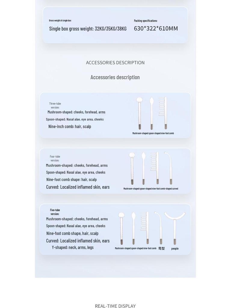 Sonic Beauty Portable High-Frequency Electrotherapy Massager Set