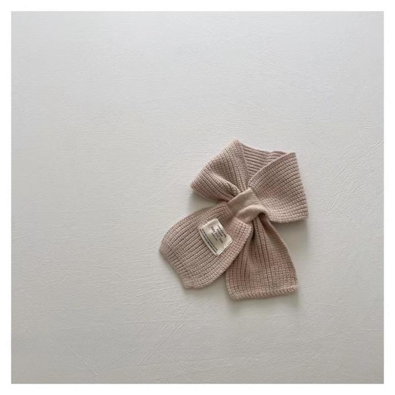 Eșarfă moale tricotată pentru copii, iarnă caldă pentru sugari, copil mic, șal pentru gât, modă pentru copii, fată, băiat, eșarfe pentru bebeluși, batic de culoare uni