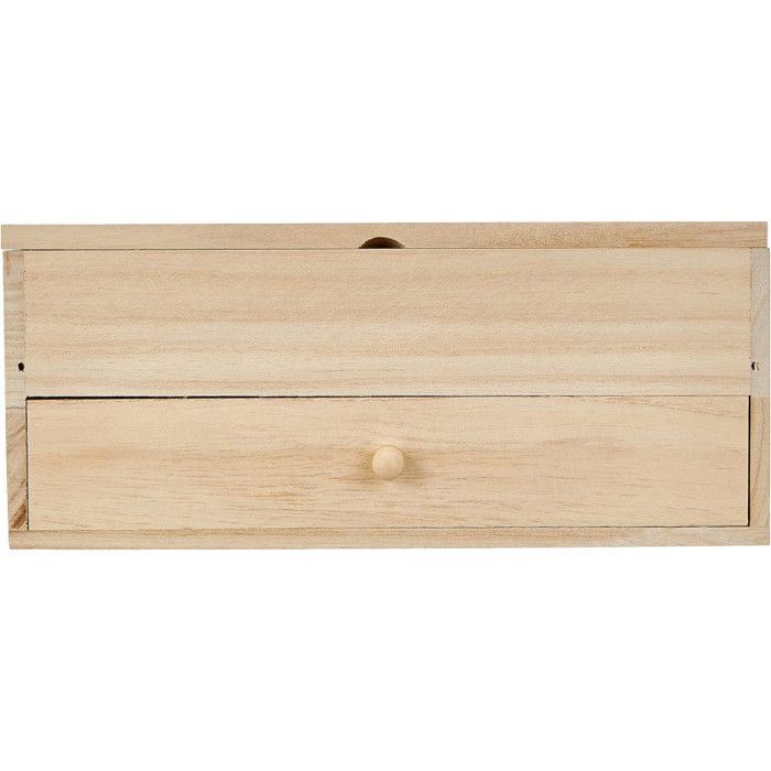 Dressing Table - ARTEMIO - Wood - 6 Compartments - 1 Drawer - Mirror Included - Brown