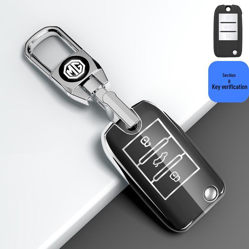 Compatible Key Case for MG 3/5/6, ZS, New Energy, HS, Rui Xing, and MG6 Pro - Third Generation Car Buckle Package