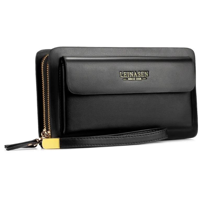 Commuter handbag men's business clip bag men's long casual zipper wallet waterproof