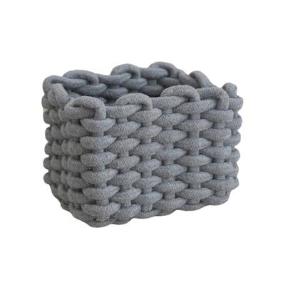 Nordic Style Woven Basket Hand-woven Multi-functional Storage Basket Rectangular Desktop Organize Baskets Bedroom
