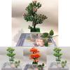 Simulated Peach Blossom Branch Plant Ornament With Plastic Craft For Photography And Home