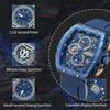 Men Multifunctional Watch Fashion Silicone Timing Clock Waterproof Sports Military Watch Quartz Watch