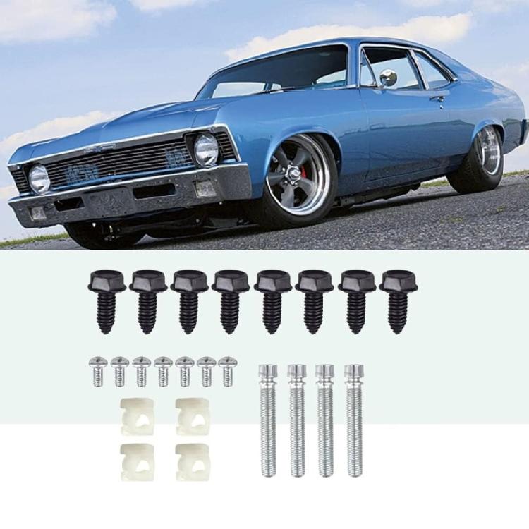 Stainless Steel Headlamp Mounting Bucket And Rings Combination Fixing Set Enhance Vehicle Front Lighting Systems 28pcs