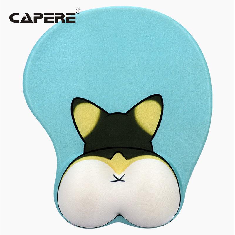 Cartoon Cute Girl 3D Silicone Mouse Pad with Wrist Rest for Office & Esports