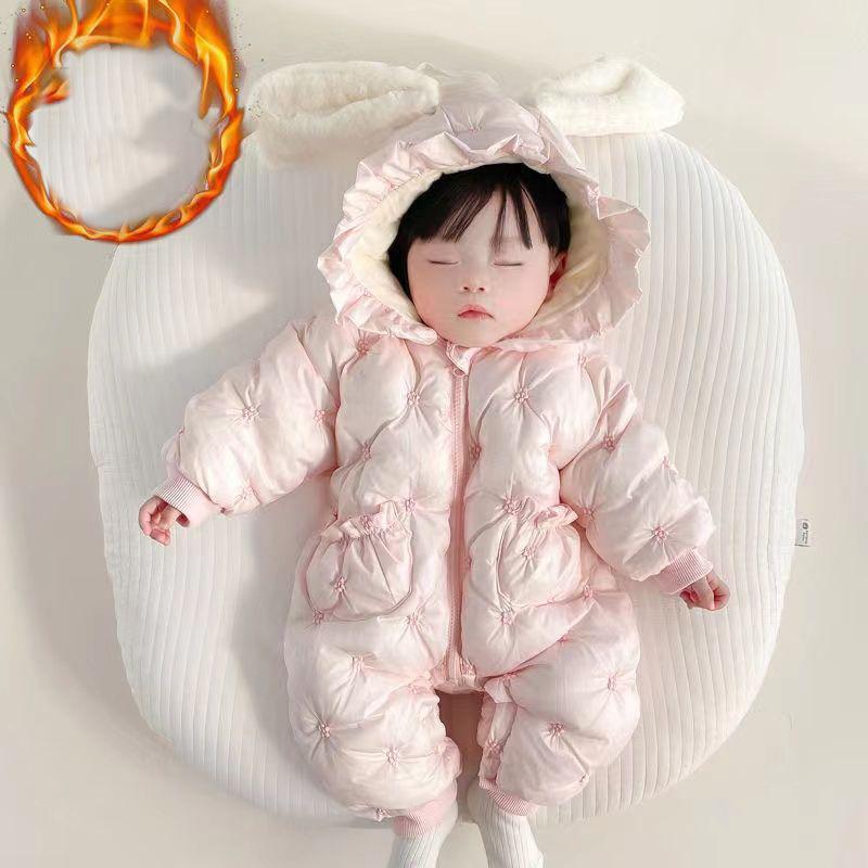 Thick Winter Jumpsuit Baby Romper Cute Newborn Outfit