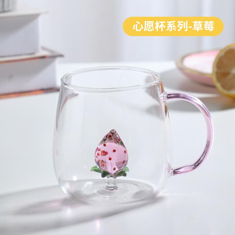 400 ml 3D-Wasserglas, Cartoon-Tierform, Glastasse, Kaffeetasse, kreatives Design, Modellierung, süßes Trinkglas, Wasserbecher, Geschenk für Liebhaber