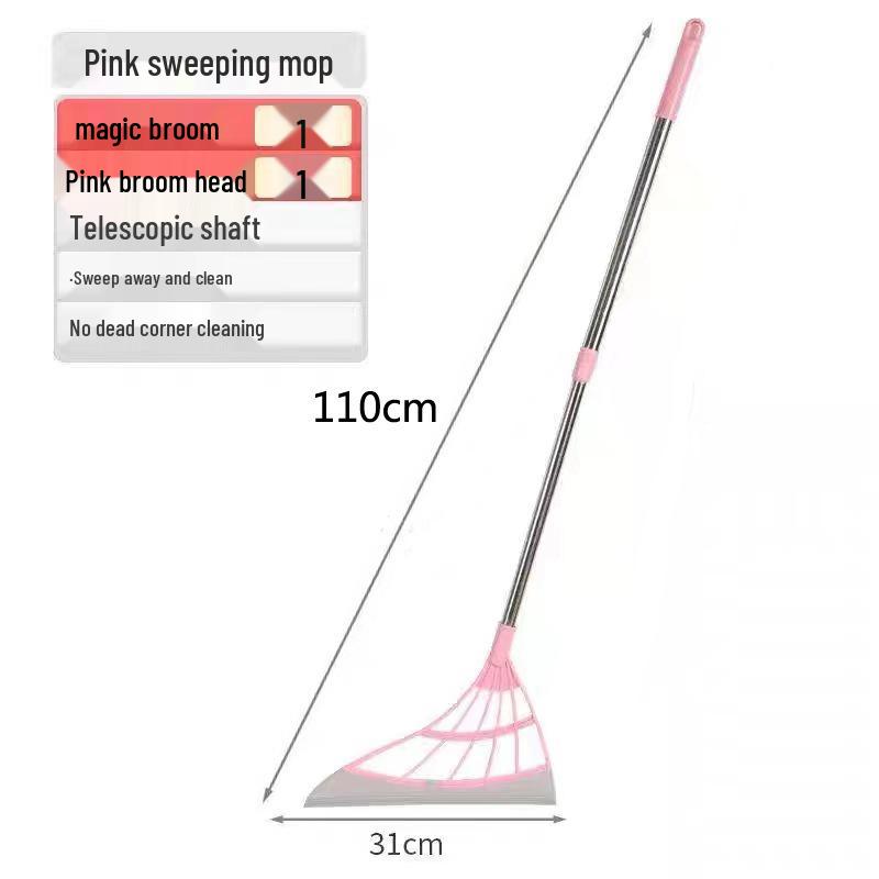 Retractable Silicone Broom: Hair-Free, Wet & Dry Dual-Use Magic Sweeper