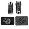 Interior Mouldings For Porsche Boxster Cayman Panamera Cayenne 911 car key cover 918 997 991 carbon fiber key case car accessori