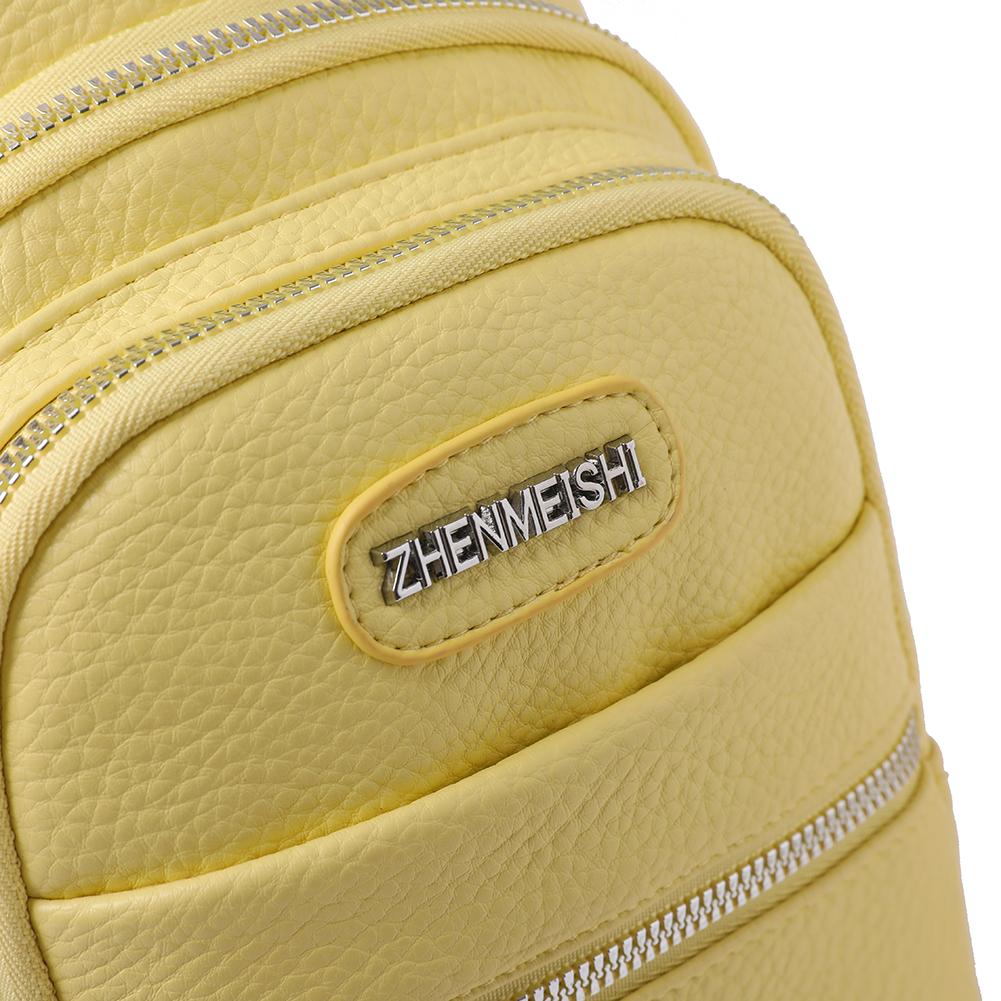 Women Chest Bag PU Leather Fashion Shoulder Bag Simple Casual Chest Waist Pocket