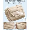 Large Capacity Puffer Tote Bag for Women with Coin Purse Water-resistant Puffy Handbag Casual Multiple Pockets Commuting Bags