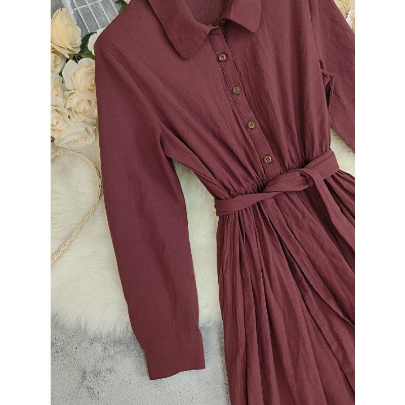 Women Vintage Bohemian Long Sleeve Long Casual Maxi Dress