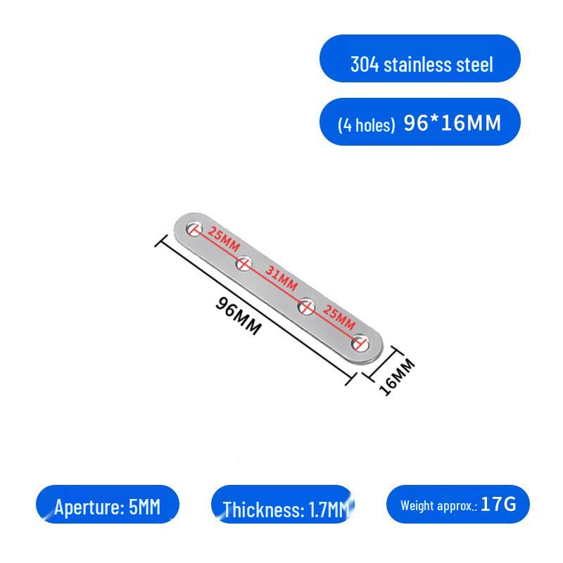 Thickened Stainless Steel I-shaped Angle Bracket for Table and Chair Fixing