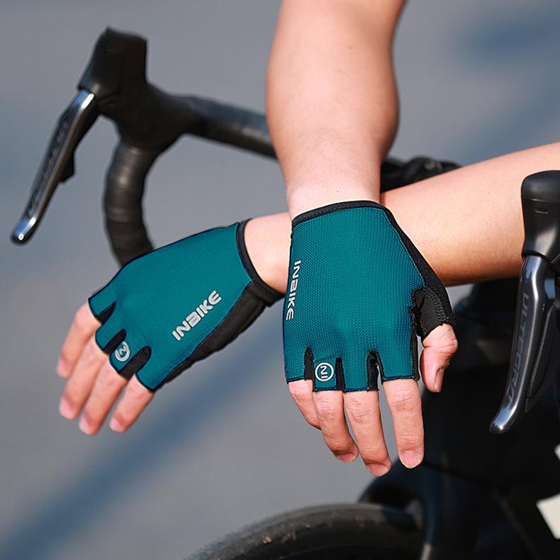 INBIKE Men's Cycling Gloves Half Finger Summer MTB Gloves Shock-absorption Mountain Bike Gym Sports Gloves Cycling Accessories