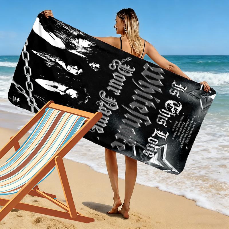 Name Custom WHITESNAKE Print Beach Towel, Large Soft Quick Dry Towel for Beach Camping Swimming