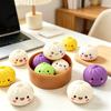 Aesthetic Smiling Bun Figurine: Colorful Maltose Stress Reliever, Realistic Food Ornament, Trendy Adult Hobby Fidget Toy, Gift