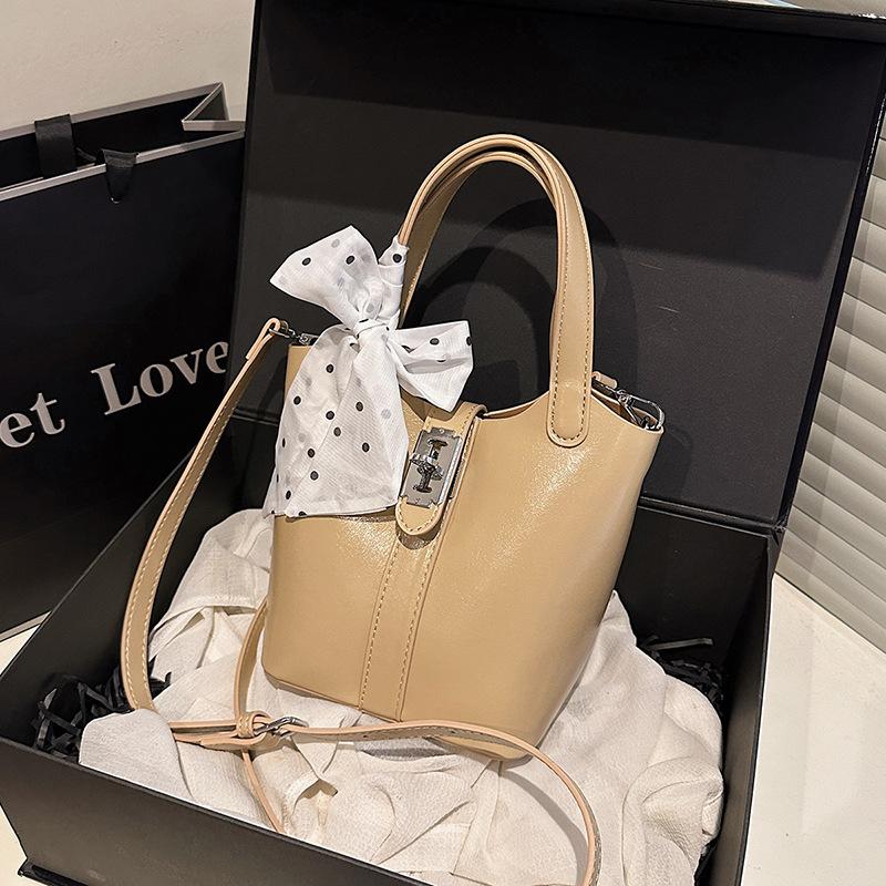 Summer new fashion silk scarf bucket bag mother and child bag portable shoulder messenger women's bag