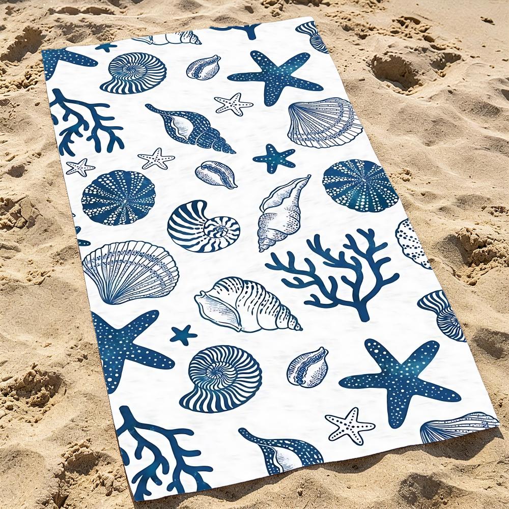 Shell Towel Beach Towel Oversized Super Absorbent Soft Swim Beachtowels For Men, Women