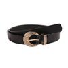 New Ladies Platform Gold Two-Piece Black Belt Versatile Fashion Women's Belt