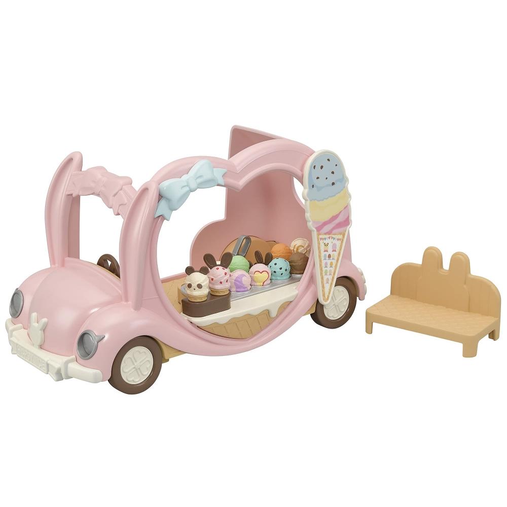 Sylvanian Families Amusement Park Omiseya [Happy Ice Cream Wagon] Mi-89 ST Mark Certification 3 Years Old and Up Toy Dollhouse Sylvanian Families EPOC