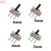 20Pcs SS12D00 Interruptor On-Off Mini Slide Switch 3pin 1P2T 2 Position High Quality Toggle Switch Handle Length:3MM/4MM/5MM/6MM