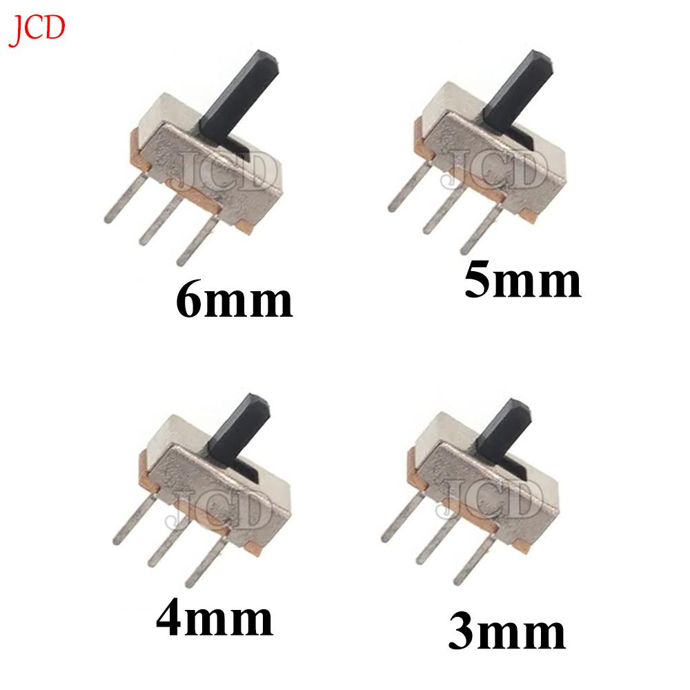 20Pcs SS12D00 Interruptor On-Off Mini Slide Switch 3pin 1P2T 2 Position High Quality Toggle Switch Handle Length:3MM/4MM/5MM/6MM