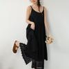 Women's Forest Style Embroidered Layered Lace Long Dress