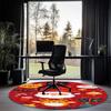 Christmas Printed Round Rug Carpet Chair Rug Area Rug Entryway Doormats,for Office Chair Living Room Bedroom Kitchen Room.