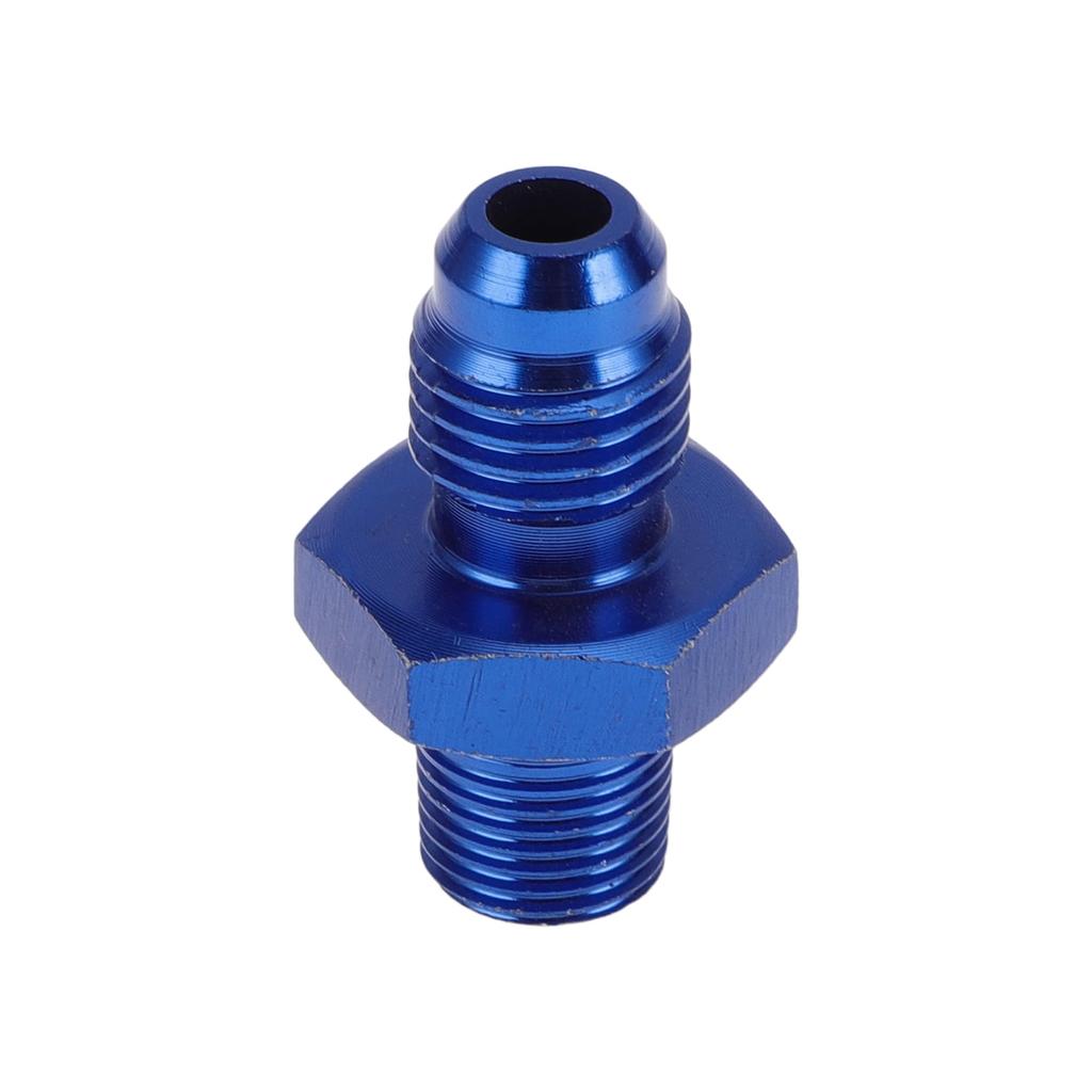 A ABSOPRO Female Flare Reducer Hose Fitting Adapter TF AN4 1/8 NPT Fuel Line Connector Aluminum Blue
