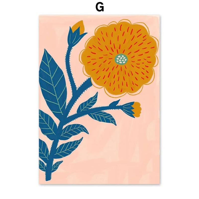 Scandinavian Vintage Claude Monet Flower Anatomy Abstract Wall Art HD Poster Prints for Bedroom  Living Room Decor