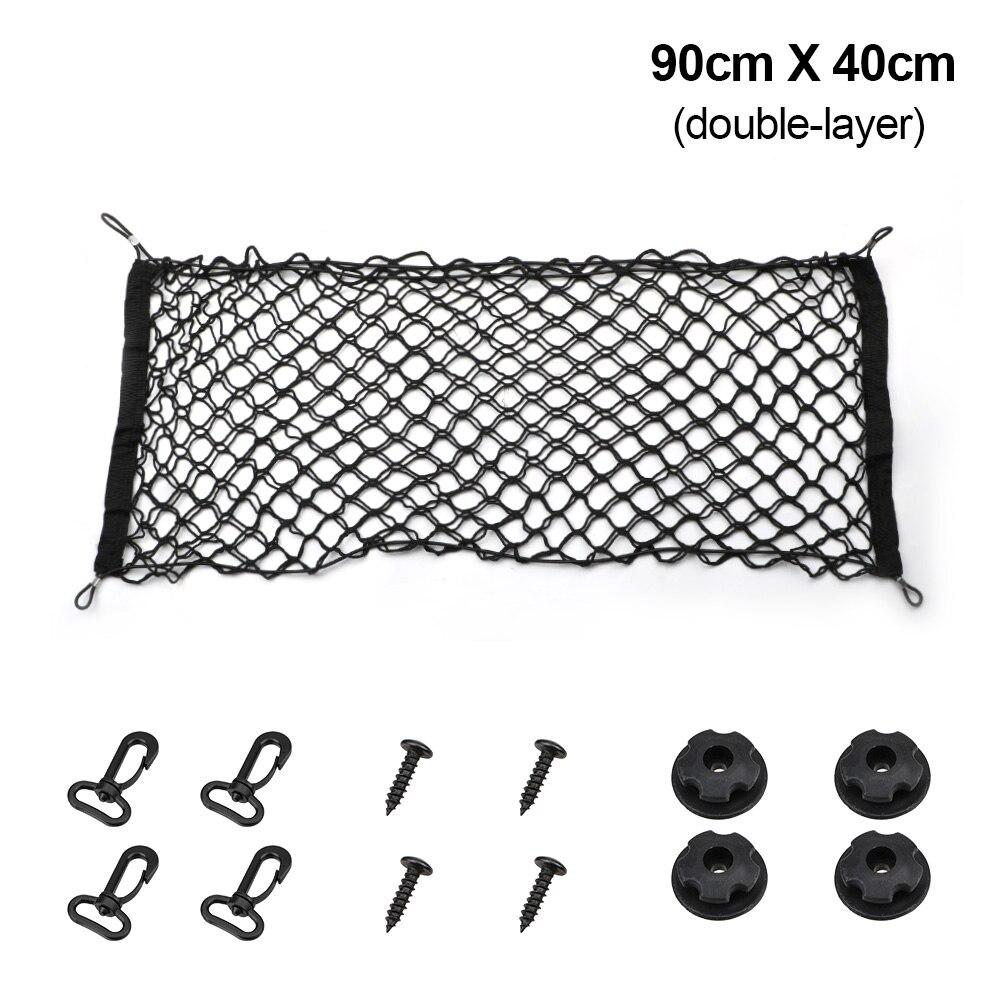 Car Trunk Storage Net Bag Cargo Luggage Nylon Elastic Mesh Hanging Nets Pocket Stowing Tidying Interior Accessories