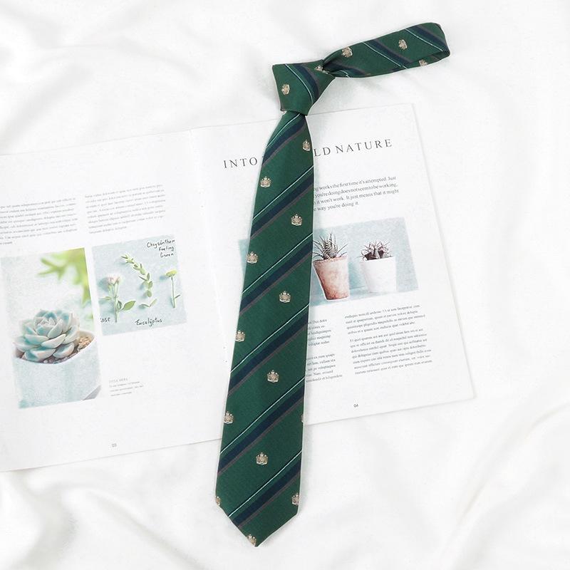 Lemon Sea Salt Plaid School Uniform Tie - Handmade Japanese Academy Style for Men & Women