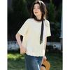 Women's Washed Air Layer Lace-Spliced Short Sleeve T-Shirt
