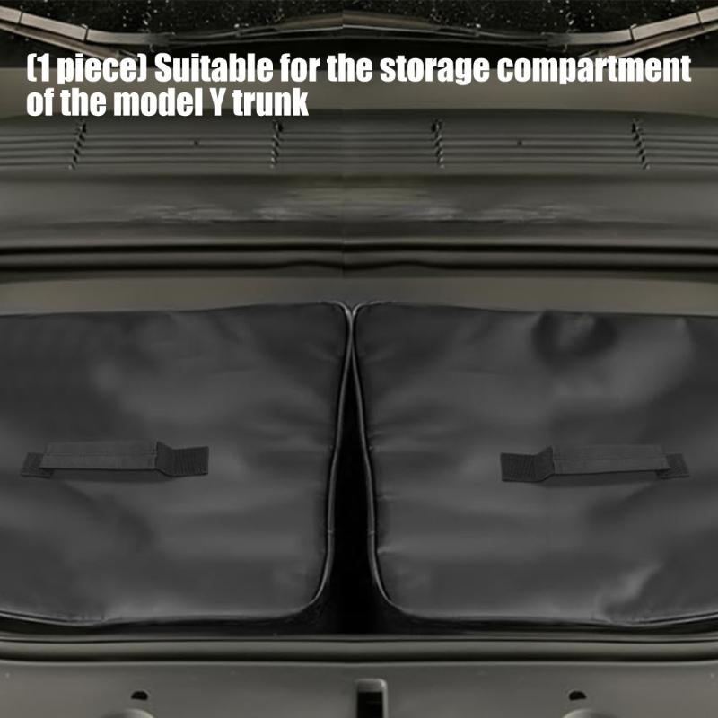 Custom Fit Frunk Storage Bin Set For Collapsible Insulated Bags With Carrying Handles For Groceries Road