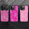 Dazzling Pink GIRL G-Glitter Phone Case For iPhone 17,16,15,14,13,12,11 Plus,Pro Max,XS,Colored Silver Phone Case