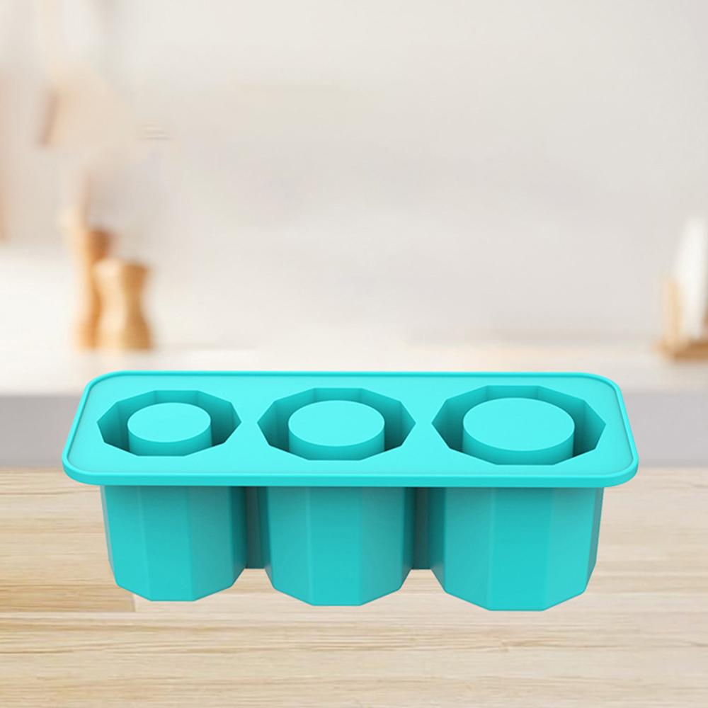 3 mřížkové duté válcové formy na výrobu kostek ledu, šablona na výrobu ledu na whisky