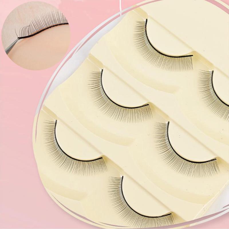 5 Pairs Individual Practice False Eyelashes Natural Training Lashes Eyelash Extension Practicing For Beauty Makeup Tools