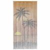 VidaXL Insect Screen Curtain Printed Palm Tree 100x220 Cm Bamboo, Fly Curtain, Door Mosquito Net, Curtain 4017446