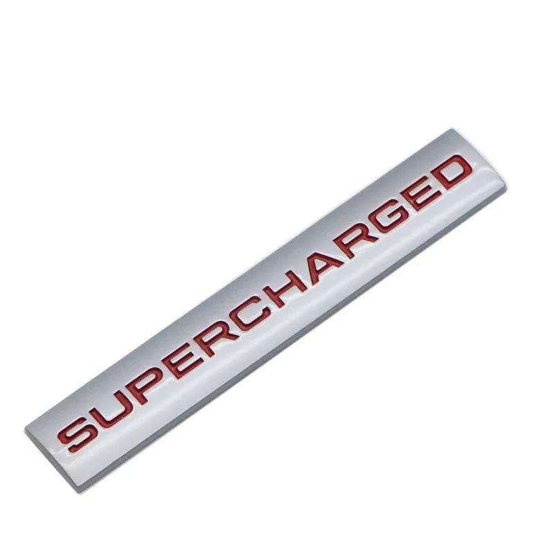 For Land Rover Supercharged Badge, Mechanical Supercharged, Modified Metal Car Body Sticker, Rear Emblem